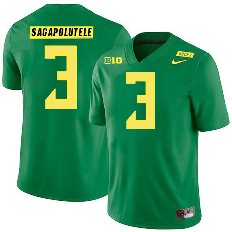 Jaron-Keawe Sagapolutele Oregon Jersey,Oregon Ducks Football Uniforms,Jerseys Youth-Alternate Green